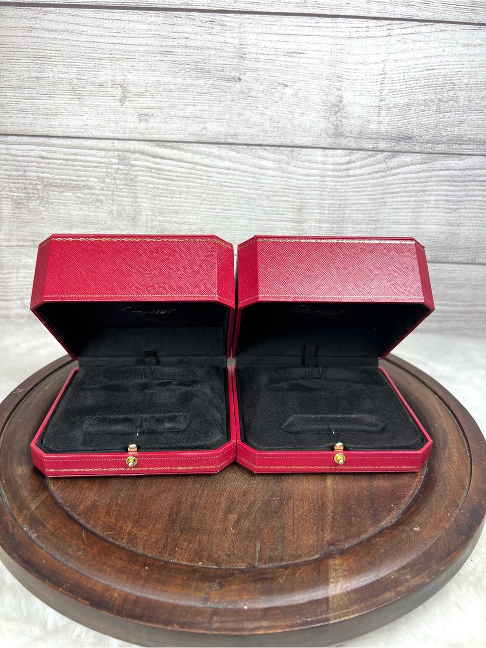 Empty Cartier LOVE Bracelet Jewelry Storage Box Red Case BOX ONLY Set Of 2